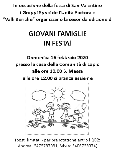 Giovani famiglie in festa 2020