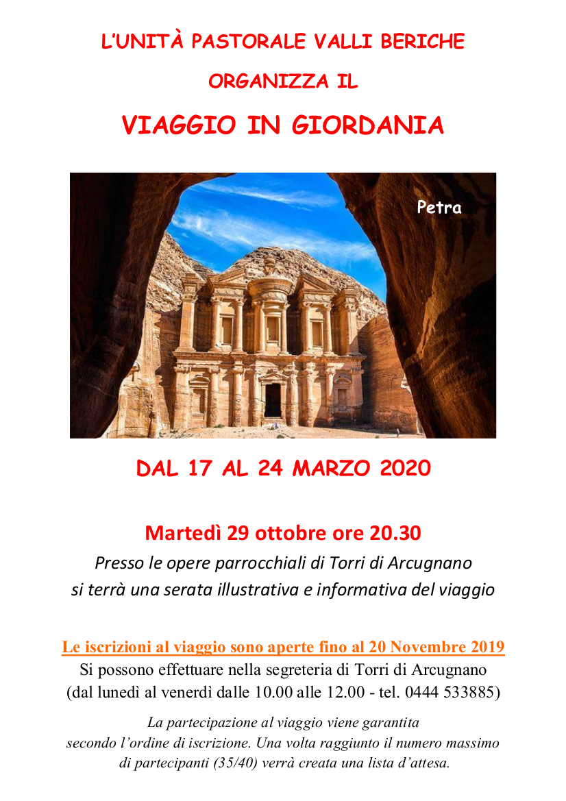 Manifesto Viaggio in Giordania