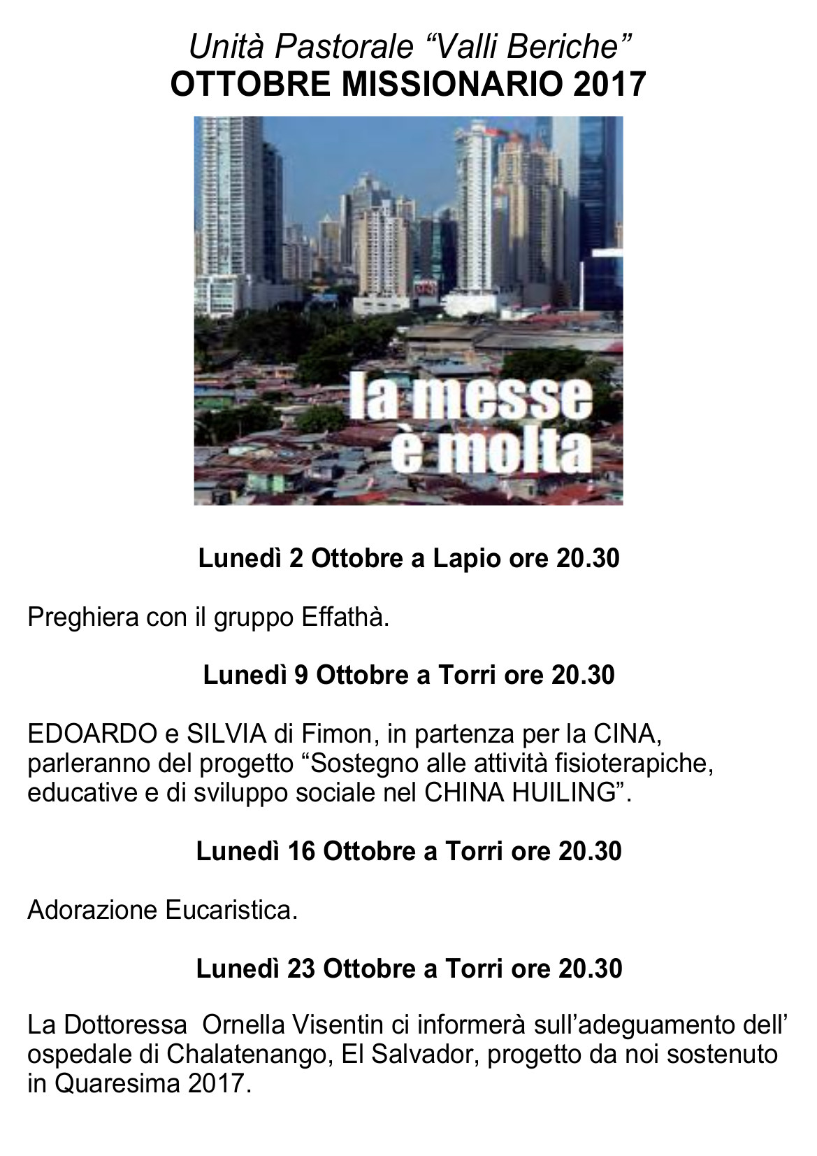 Ottobre Missionario 2017 Locandina